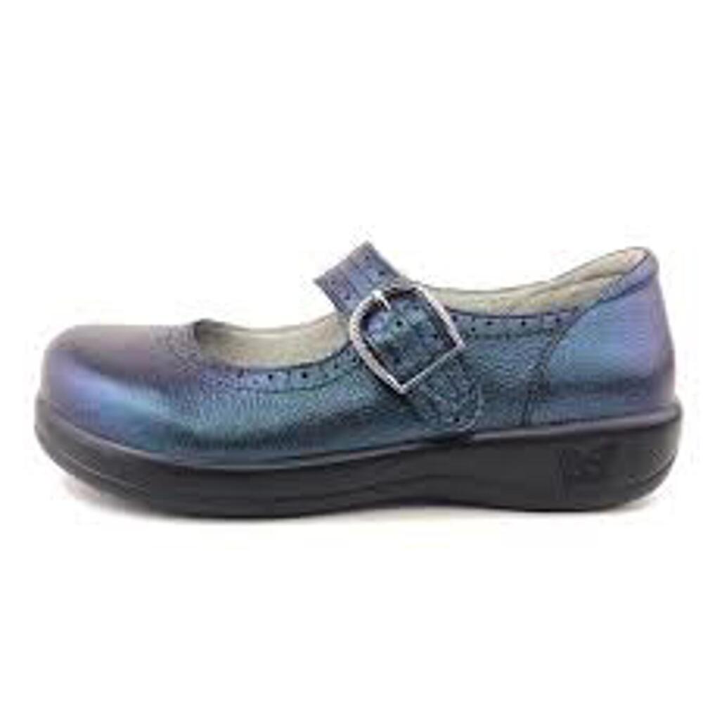 Alegria Kourtney Starlit Mary Jane Shoes Blue Metallic 38/7